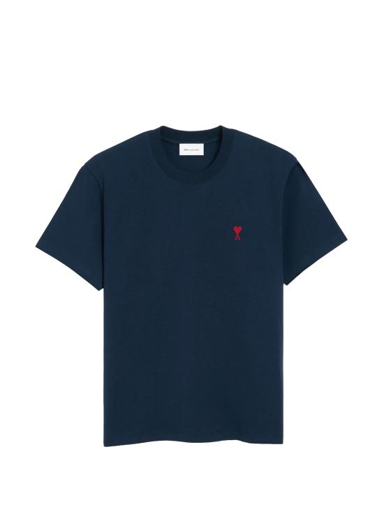 26FW 아미 스몰 하트 로고 티셔츠 BFUTS035 724430 Night blue