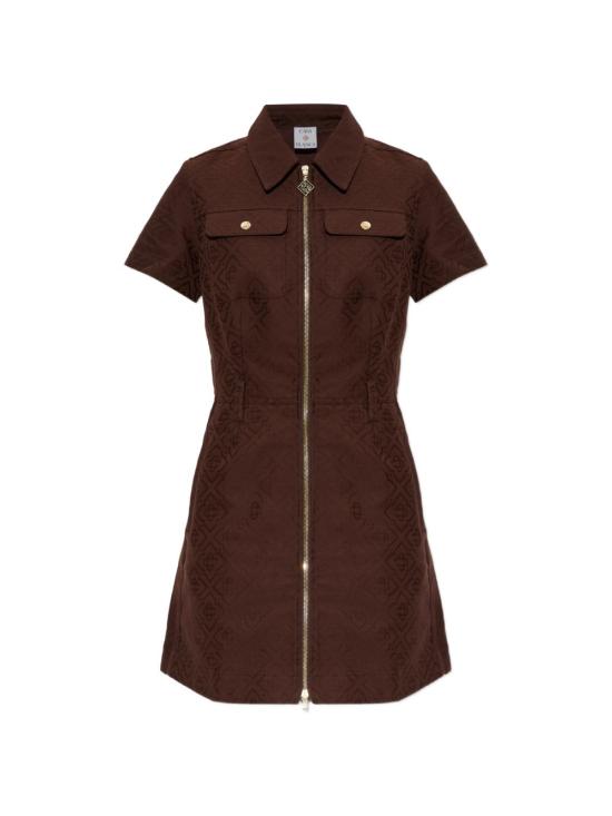 26FW 카사블랑카 미디 원피스 WPF26DR22201 DARK BROWN MONOGRAM