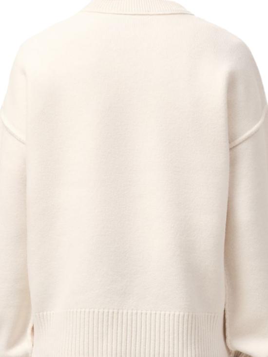 26FW 아미 빅 하트 울 크루넥 스웨터 UKS838 018154 Off white red - AMI