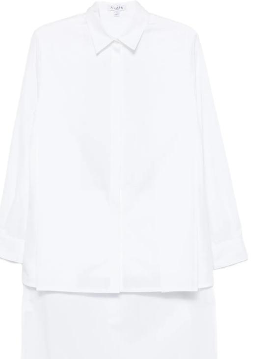 26FW 알라이아 셔츠 AA9C1013T611D 000 WHITE - ALAIA