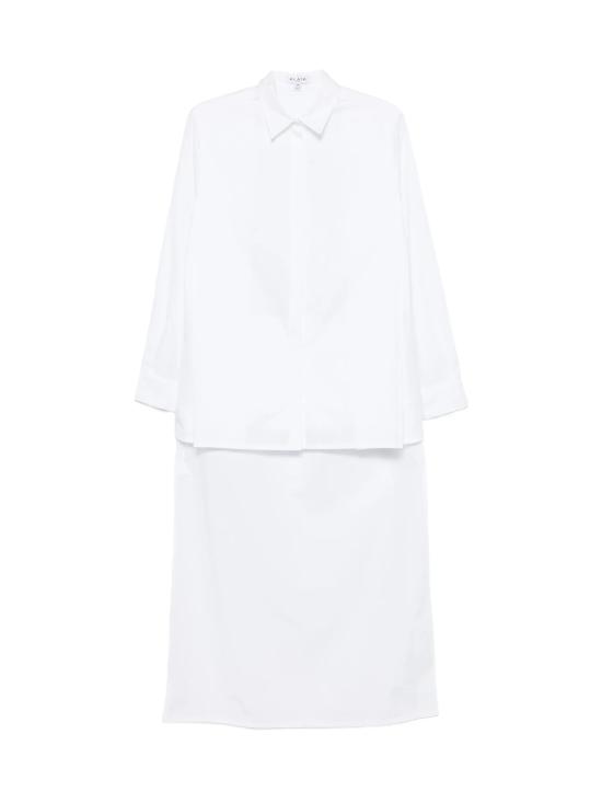 26FW 알라이아 셔츠 AA9C1013T611D 000 WHITE