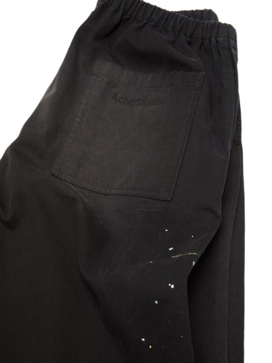26FW 아크네 스튜디오 워싱 코튼 트라우저 팬츠 BK0778 900 Black - ACNE STUDIOS
