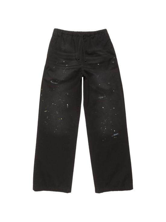 26FW 아크네 스튜디오 워싱 코튼 트라우저 팬츠 BK0778 900 Black