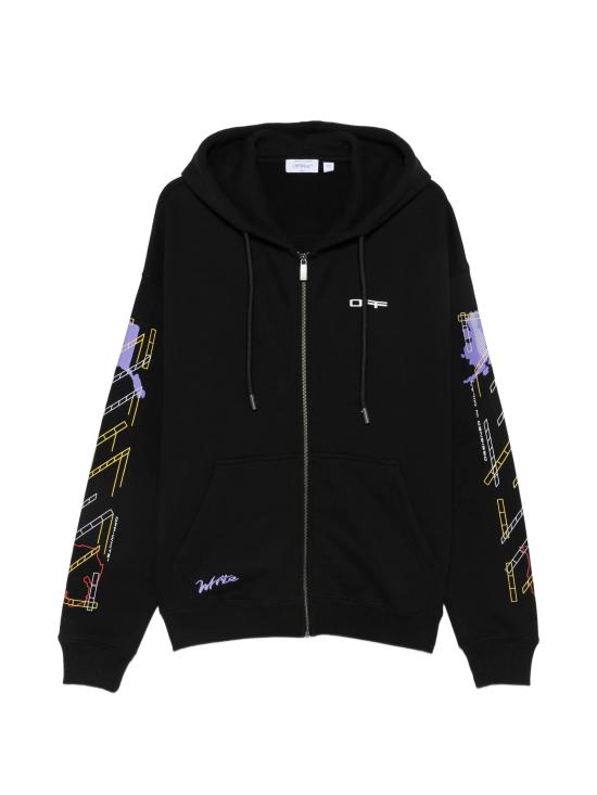 26FW 오프화이트 긴팔 티셔츠 44MBE015F26F003 001 Black