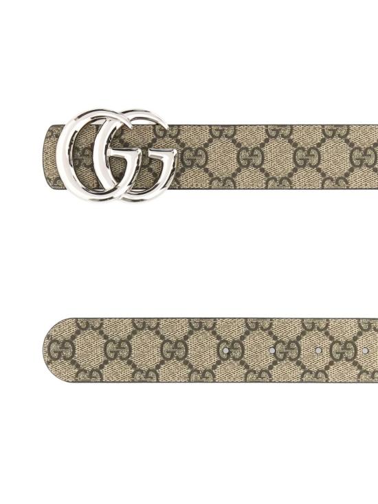 26FW 구찌 GG 마몽 리버시블 벨트 838593 FAE0Y9870 EBONY BLACK - GUCCI