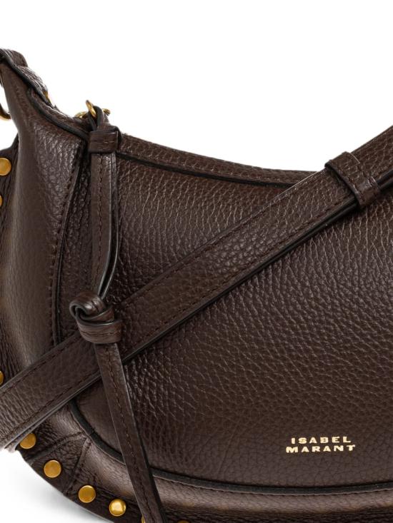 26FW 이자벨마랑 오스칸 문 풀 그레인 레더 스터드 바게트 숄더백 PP0003FA D1C04M50CF COFFE - ISABEL MARANT