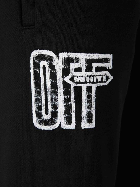 26FW 오프화이트 트레이닝/조거 팬츠 44MCH057F26F003 001 BLACK - OFF WHITE