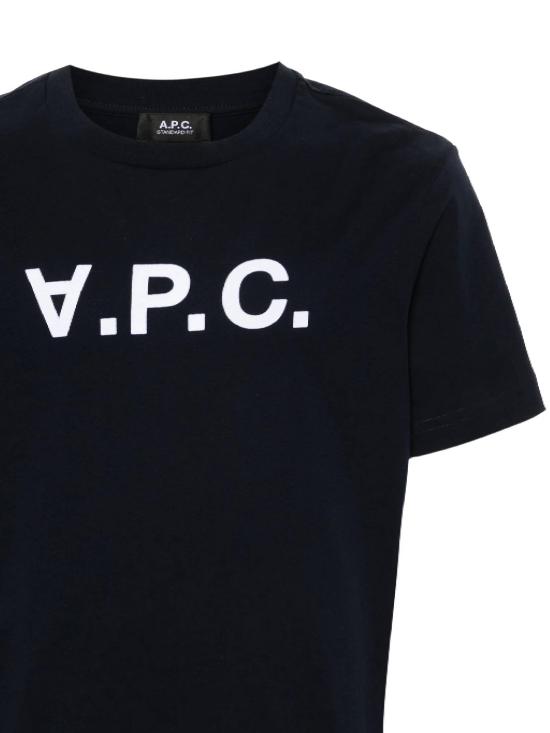 26FW 아페쎄 반팔 티셔츠 COHBMM26384 TIQ DARK NAVY ECRU - A.P.C.