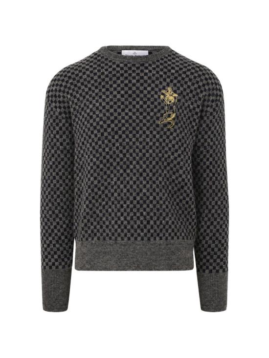 26FW 비비안웨스트우드 스웨터 2701003G C00AFO102 GREY MELANGE NAVY