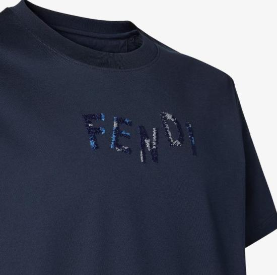 26FW 펜디 반팔 티셔츠 FY1319 AUOBF0PTH Dark Blue - FENDI