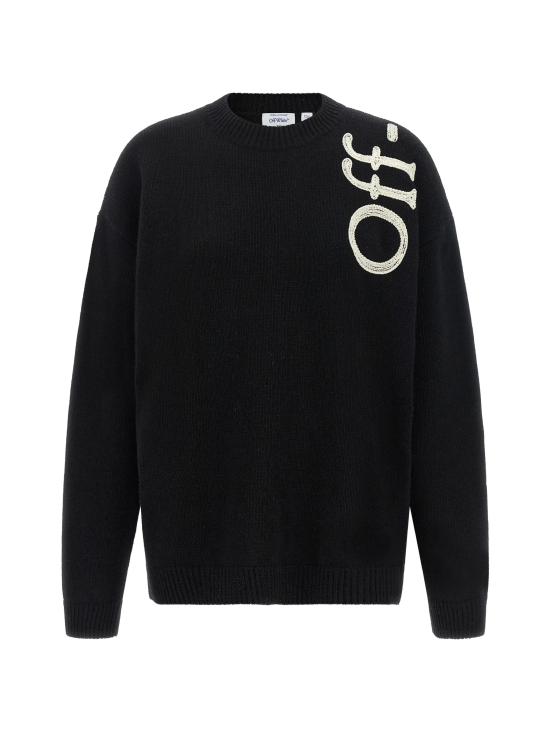 26FW 오프화이트 스웨터 2FE00534T W043 BLACK IVORY