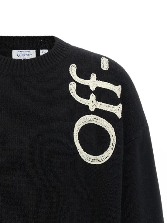 26FW 오프화이트 스웨터 2FE00534T W043 BLACK IVORY - OFF WHITE