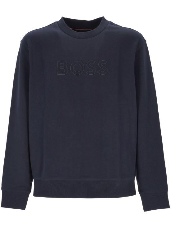 26FW 보스 긴팔 티셔츠 50567420 404 Dark blue