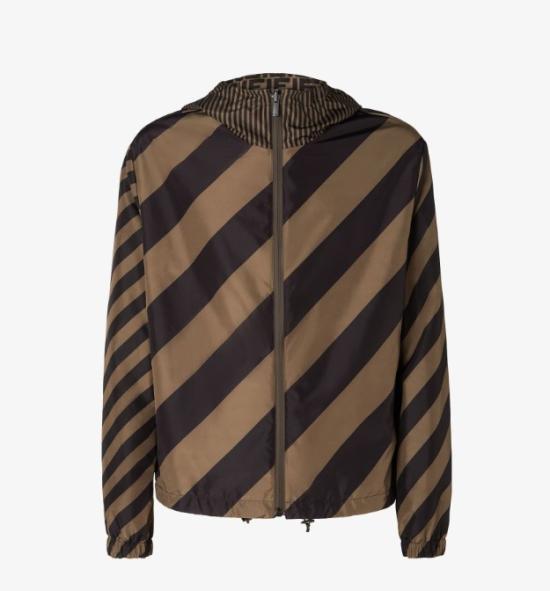 26FW 펜디 리버시블 나일론 윈드브레이커 블루종 FAA615 A79NF13IZ TOBACCO SWARTHY - FENDI