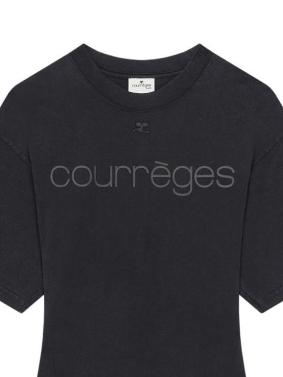 26FW 쿠레쥬 반팔 티셔츠 125JTS168JS0305 9999 Black - COURREGES