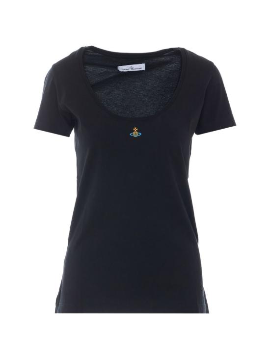 26FW 비비안웨스트우드 반팔 티셔츠 3G01002G J00BLN401 Black