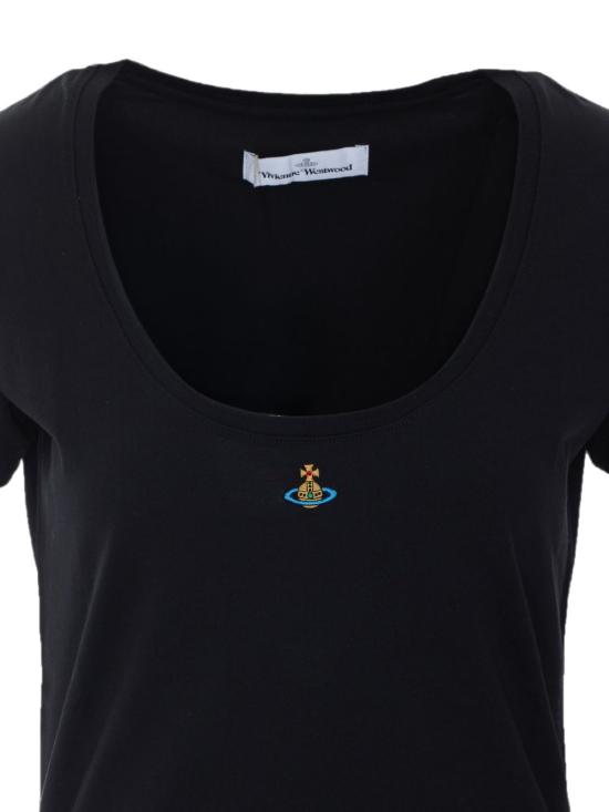 26FW 비비안웨스트우드 반팔 티셔츠 3G01002G J00BLN401 Black - VIVIENNE WESTWOOD