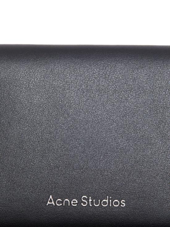 26FW 아크네 스튜디오 바이폴드 로고 지갑 CG0236 900 BLACK - ACNE STUDIOS
