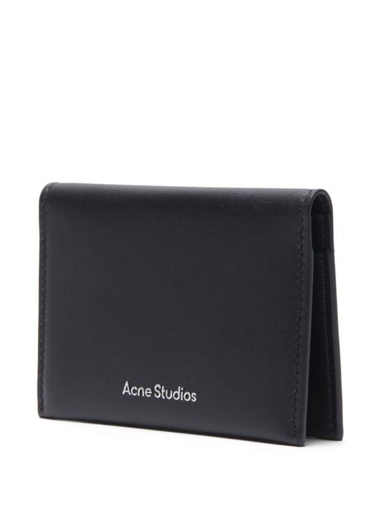26FW 아크네 스튜디오 바이폴드 로고 지갑 CG0236 900 BLACK - ACNE STUDIOS