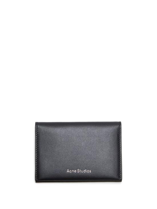26FW 아크네 스튜디오 바이폴드 로고 지갑 CG0236 900 BLACK