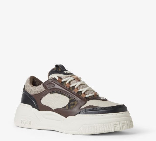 26FW 펜디 포스 스니커즈 7E1728 AU20F1T29 NERO LATTE BEIGE - FENDI