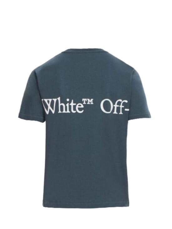 26FW 오프화이트 반팔 티셔츠 44MAA16MF26J00G 460 DARK SLATE - OFF WHITE