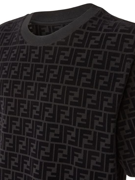 26FW 펜디 반팔 티셔츠 FY0936 A7D5F0ABB Black - FENDI