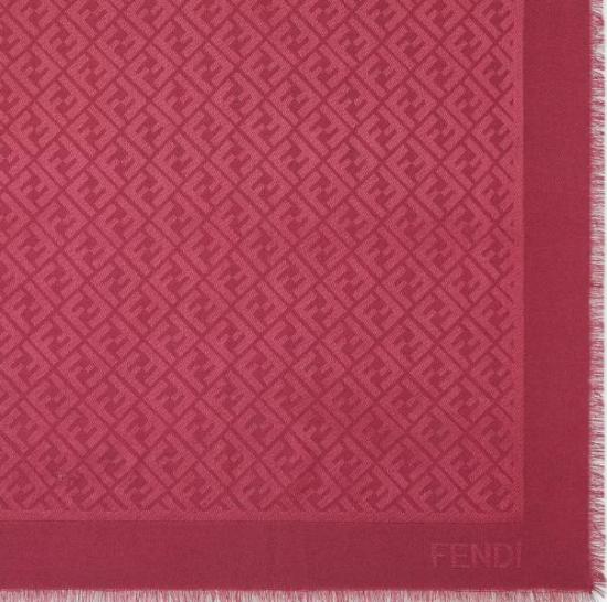 26FW 펜디 오가닉 실크 울 FF 숄 FXT069 AJW7F0GGG Red