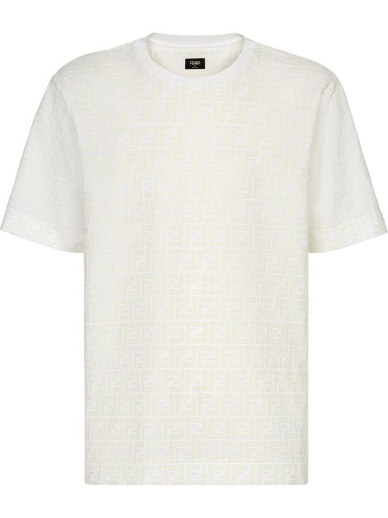 26FW 펜디 반팔 티셔츠 FY0936 A7D5F0GF7 BIANCO ECRU