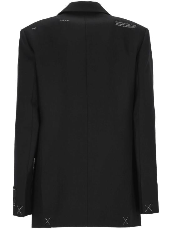 26FW 오프화이트 수트 자켓 2FG00636T W003 BLACK WHITE - OFF WHITE