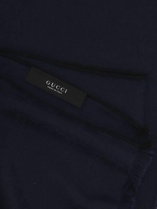 26FW 구찌 GG 울 실크 자카드 스카프 870543 4GAK34060 BLACK - GUCCI