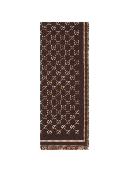 26FW 구찌 울 자카드 스카프 836264 4G3862079 COFFEE BEIGE