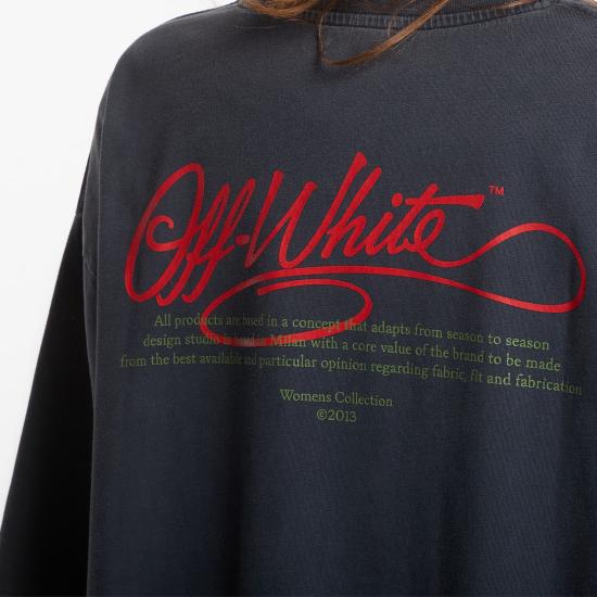 26FW 오프화이트 반팔 티셔츠 2FA00436T W045 FADE OUT BLACK HIGH RISK RED - OFF WHITE