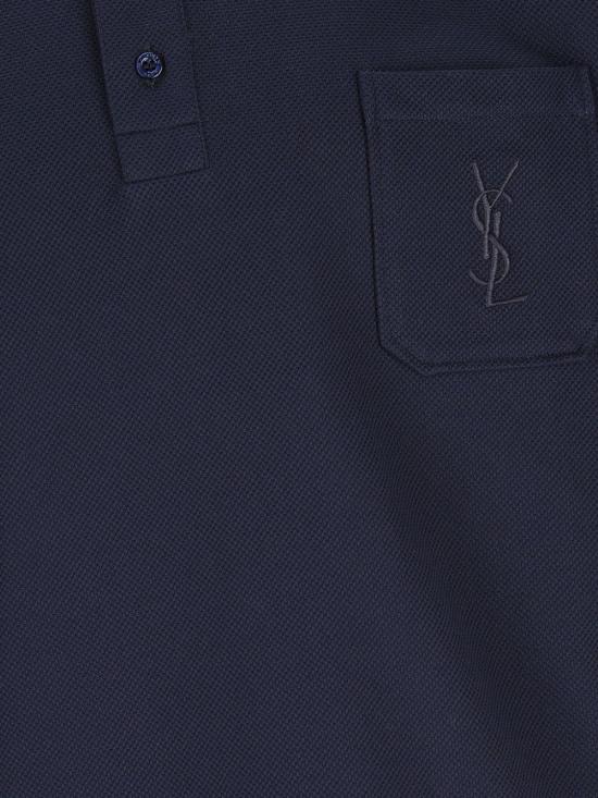 26FW 생로랑 폴로 티셔츠 862765 Y38FL4035 BLEU MINUIT - SAINT LAURENT