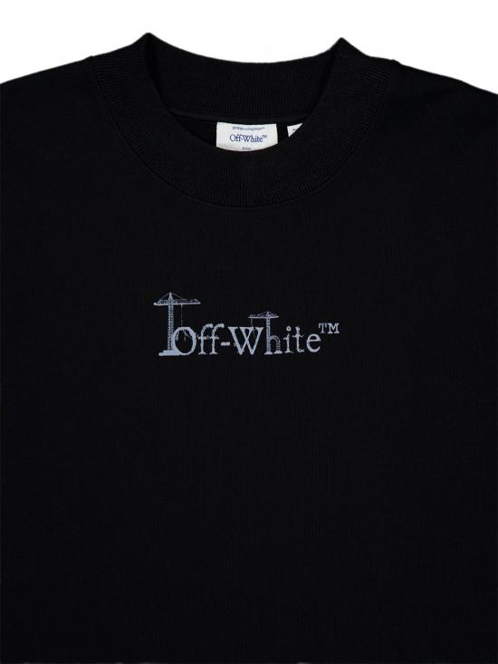 26FW 오프화이트 긴팔 티셔츠 44MBA054F26F008 001 Black - OFF WHITE