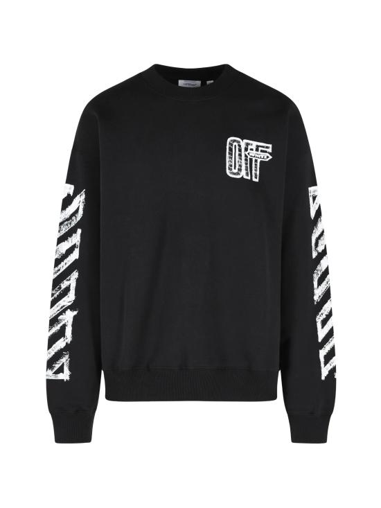 26FW 오프화이트 긴팔 티셔츠 44MBA054F26F007 001 Black