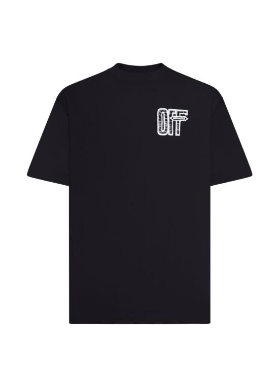 26FW 오프화이트 반팔 티셔츠 44MAA120F26J00Y 001 Black