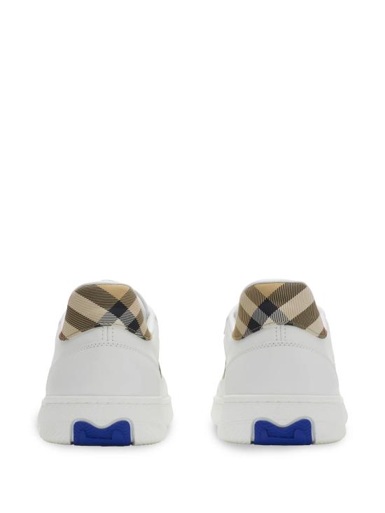 26FW 버버리 레더 체크 테라스 스니커즈 8108649 X WHITE SAND - BURBERRY