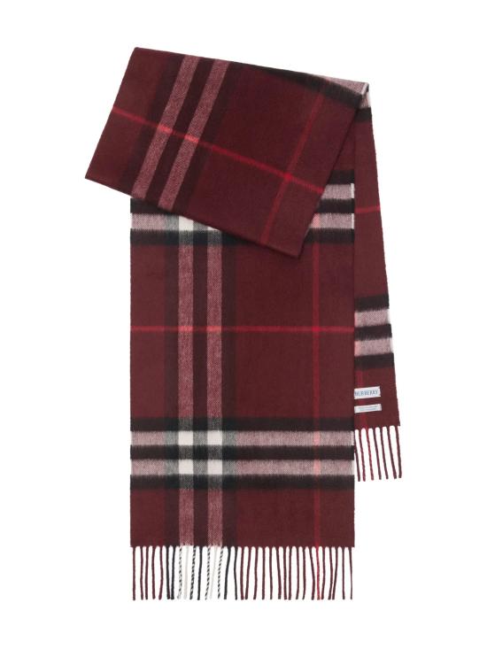 26FW 버버리 체크 캐시미어 스카프 8112639 X OXBLOOD RED