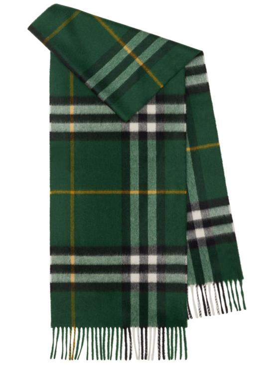 26FW 버버리 프린지 엠브로이더드 캐시미어 머플러 8094653 X DARK FERN GREEN