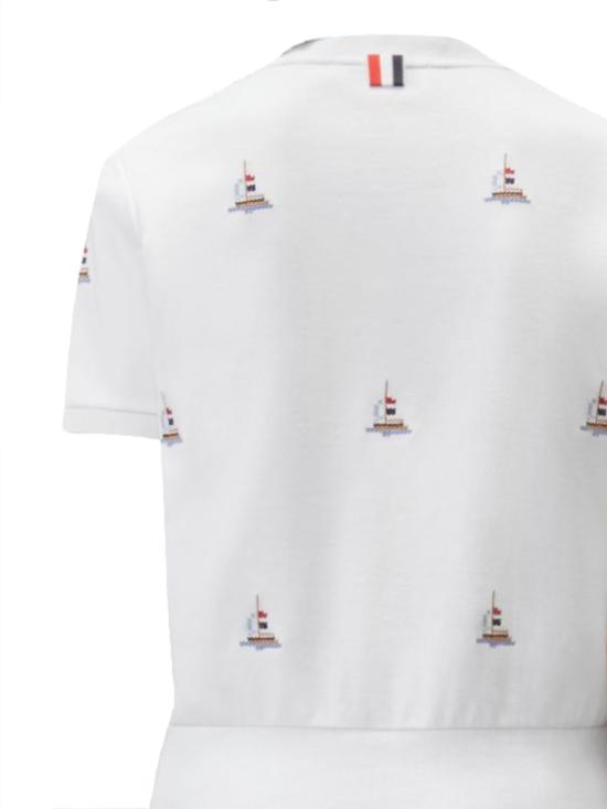 26FW 톰브라운 반팔 티셔츠 FJS229E J0055100 WHITE - THOM BROWNE