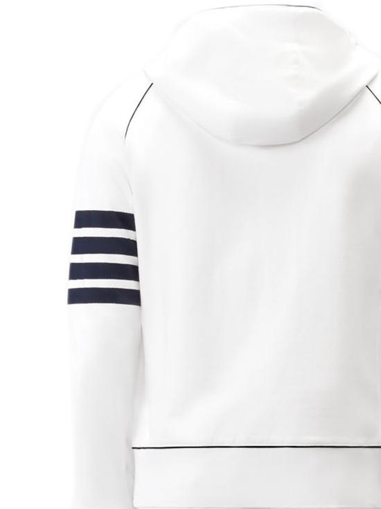 26FW 톰브라운 긴팔 티셔츠 MJT577A J0272104 White navy - THOM BROWNE