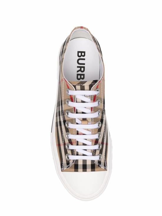 26FW 버버리 빈티지 체크 코튼 스니커즈 8049745 X ARCHIVE BEIGE - BURBERRY