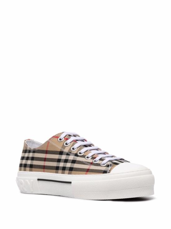 26FW 버버리 빈티지 체크 코튼 스니커즈 8049745 X ARCHIVE BEIGE - BURBERRY