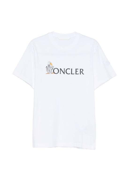 26FW 몽클레어 몽덕 로고 코튼 티셔츠 L20918C00033 89B8U00A WHITE - MONCLER