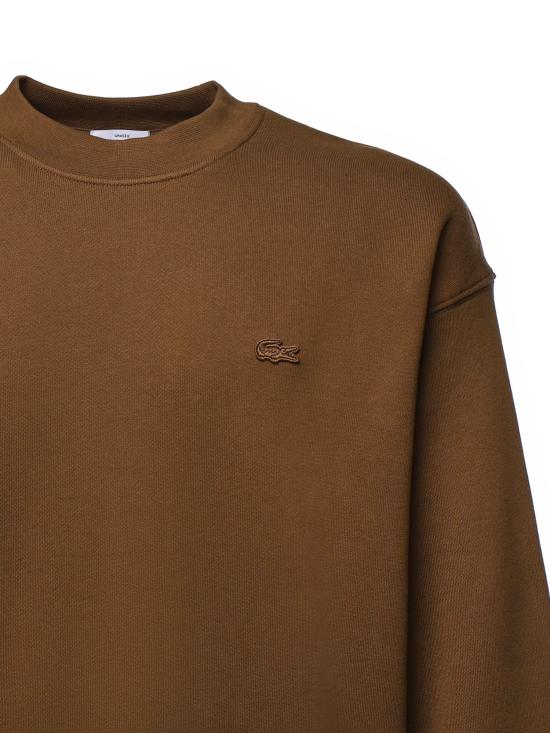 26FW 라코스테 루즈핏 크루넥 풀오버 SH7745 DPD BROWN - LACOSTE