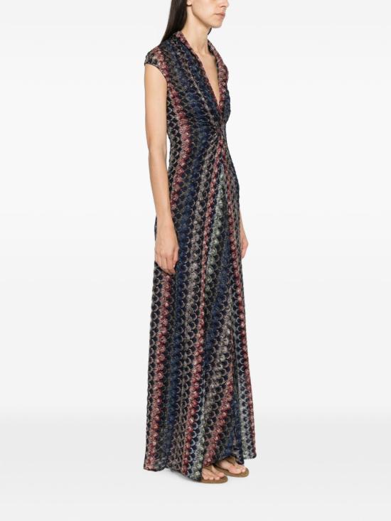 26FW 미소니 미디 원피스 DS26WG2HBR015P SMSPV Multicolore - MISSONI