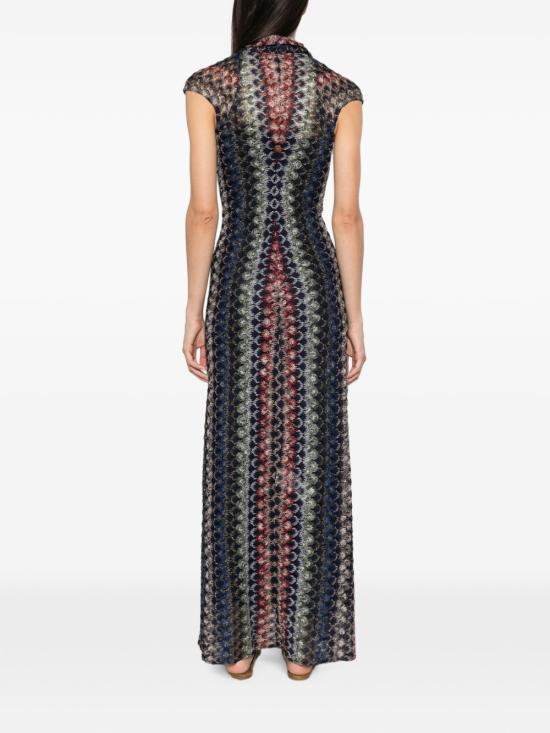 26FW 미소니 미디 원피스 DS26WG2HBR015P SMSPV Multicolore - MISSONI