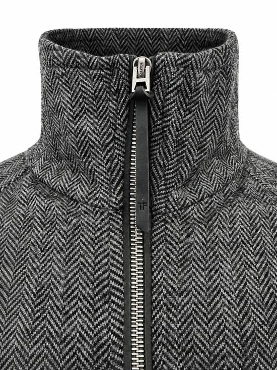 26FW 톰포드 긴팔 티셔츠 JZL024JMC114 TGB Grey black - TOMFORD