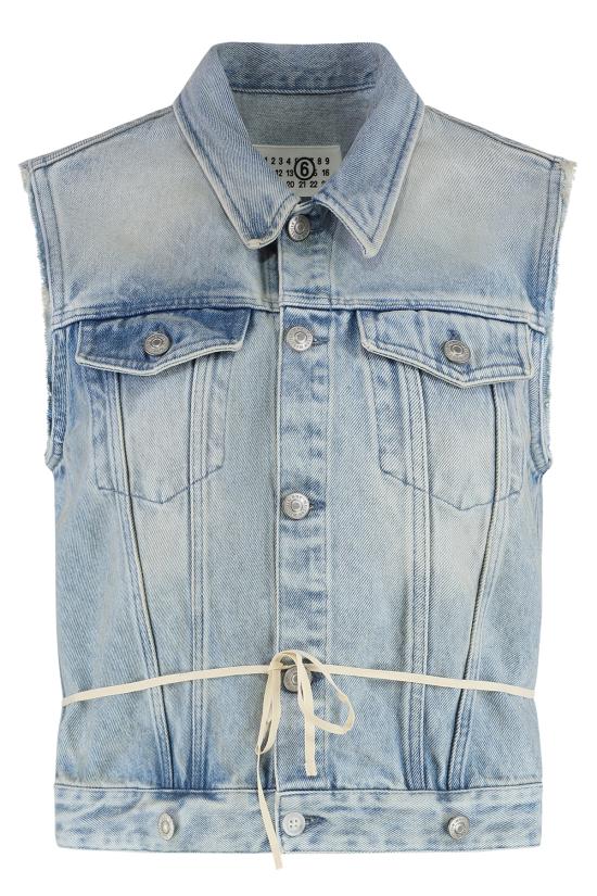  MM6 메종마르지엘라 데님 팬츠 Mm6 메종 마르지엘라 데님 드레스 미디엄 블루 - MM6 MAISON MARGIELA
